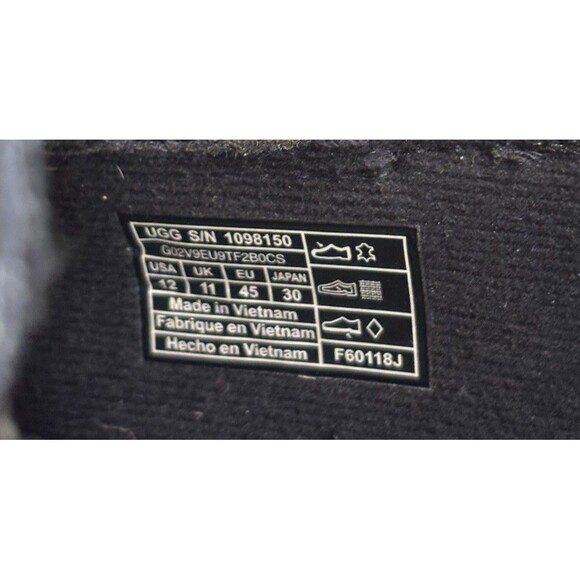 UGG AUSTRALIA Men’s 12 Gray  Leather Slip On Upshaw Loafers Driving Moc main image 5